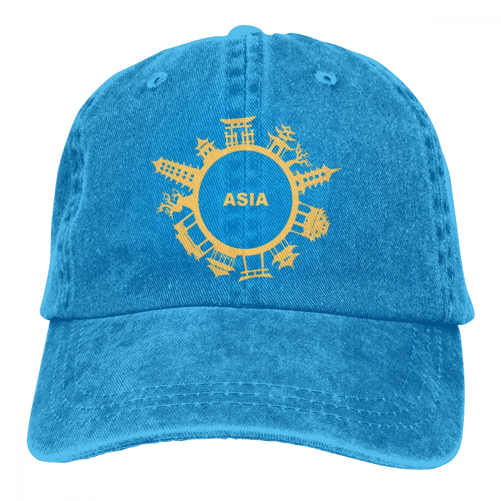 Азиатская культура Casquette глубокий Хизер унисекс Мужские Женские джинсовые бейсболка с ремешком кепки Регулируемый Гольф папа шляпа