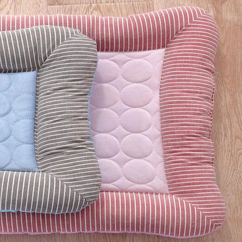 New Summer Ice Silk Mat Multicolor Optional Simple Small Medium Multifunctional Ice Bag Comfortable Pet Nest Cute Cat Mat