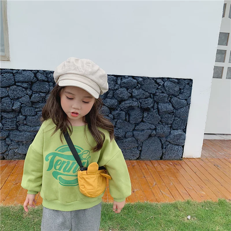 New Arrival Baby Boys Girls Sweatshirts Winter Spring Autumn Child Plus Velvet Hoodies Kids Long Sleeves Sweater Pullovers Tops