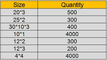 

Wholesale magnet 500pcs 20x3 + 300pcs 25x2 + 400pcs 30x10x3+4000pcs 10x1 + 300pcs 12x2 + 200pcs 12x3+4000pcs 4x4