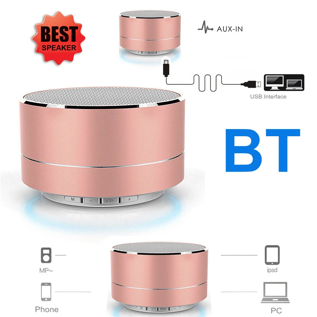 20# Портативный Мини Bluetooth динамик s беспроводной громкой светодиодный динамик TF USB FM звук музыка для iPhone X samsung мобильный телефон