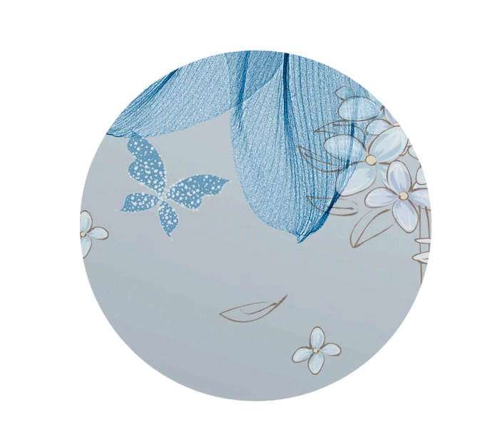 Ручная роспись Джейн Бумага Синий эстетический цветок художественный фон настенная бумага ткань для стен спальня настенная бумага настенная живопись бесшовные Custo