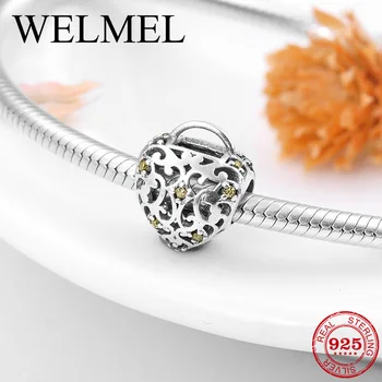 

Best wish Chinese characters travel safely heart beads 925 Sterling Silver Fit Original European Charm Bracelet Jewelry 2018