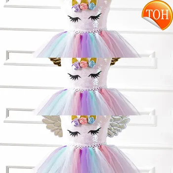 

New sequined popular gauze customized hand-tied Tutu Dress Girl Pengpeng dress Princess Dress headdress dress