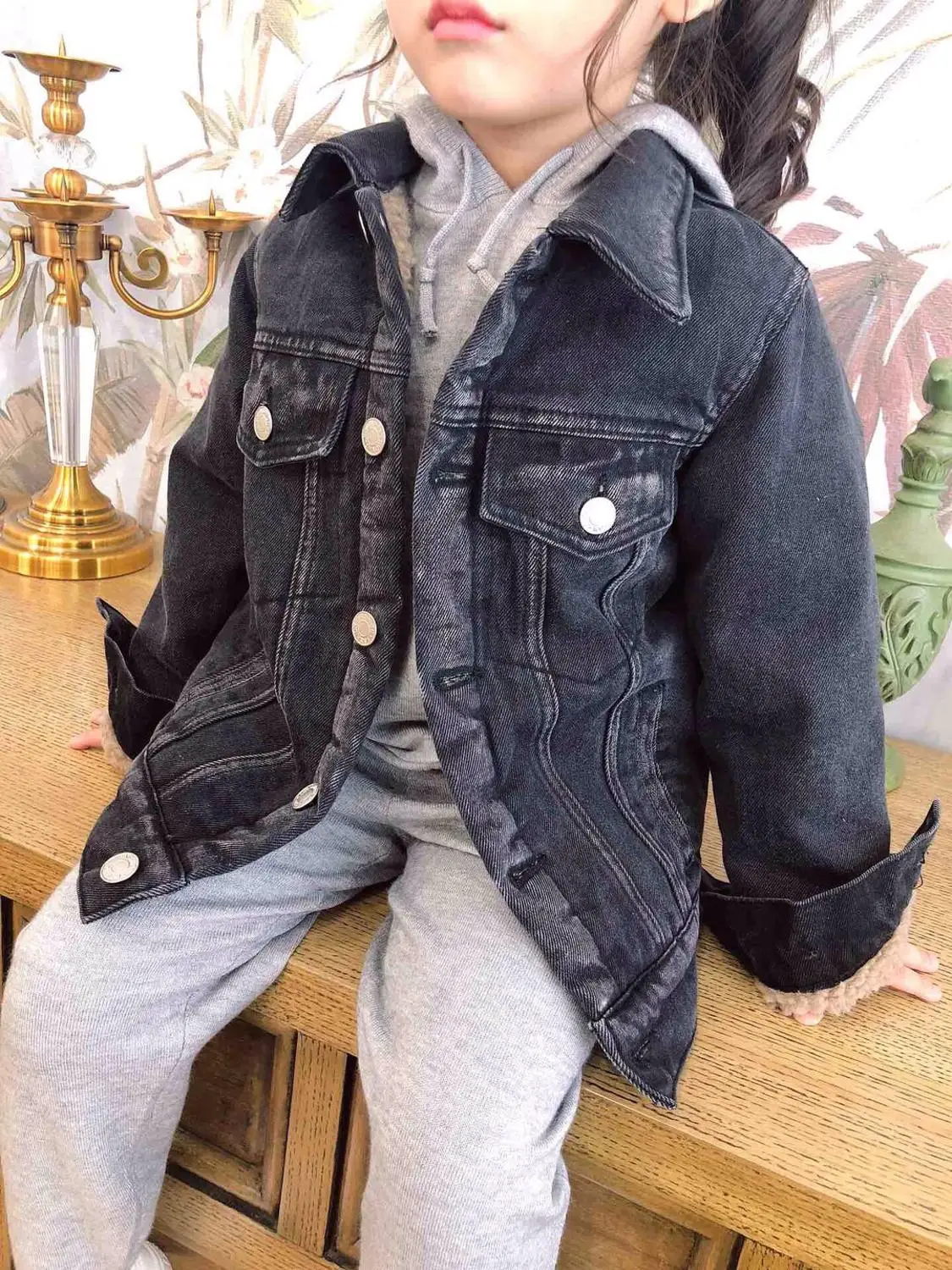 

Baby outwear coat thicken warm fleece lining kids boys girls handsome causal kids autumn winter outwear