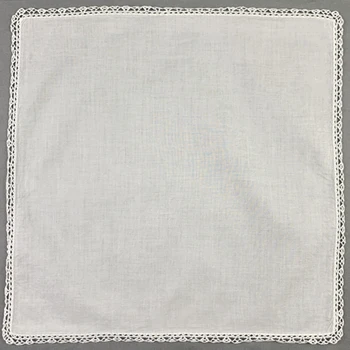 

ladies handkerchief New Fashion Ladies Handkerchiefs White 100% Cotton Lace Wedding Bridal Hankie For Special Occasions