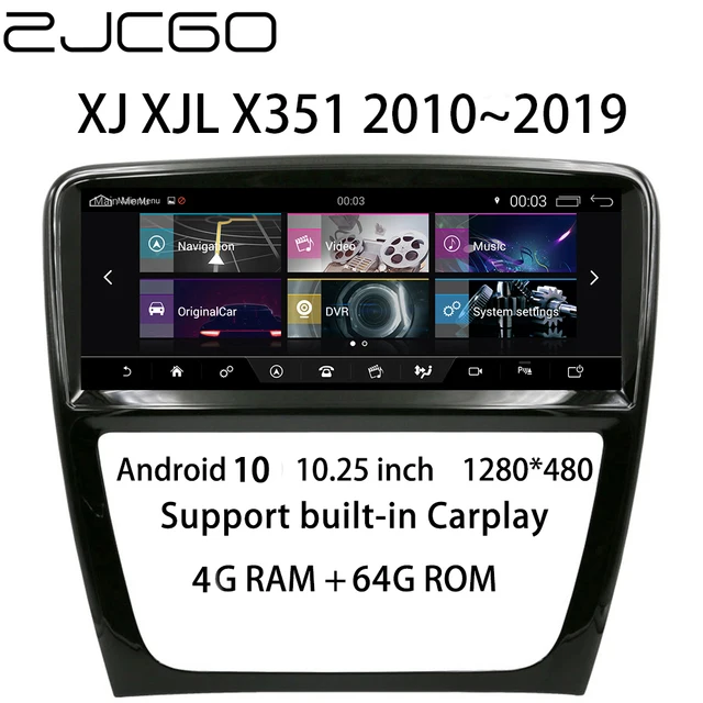 $1130.1 Car Multimedia Player Stereo GPS DVD Radio NAVI Navigation Android Screen System for Jaguar XJ XJL X351 2010~2019