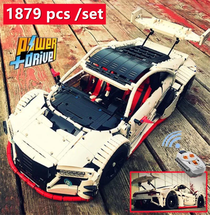 

2019 New MOC Acura NSX GT sports car MOC-10858 Motor Power Functions fit technic Building blocks bricks toys kid diy gift