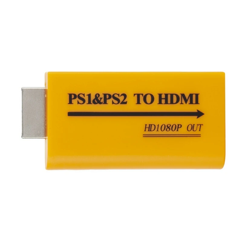 Ruitroliker Video AV hdmi Converter Adapter with 3.5mm Audio Output for Playstation PS1 PS2