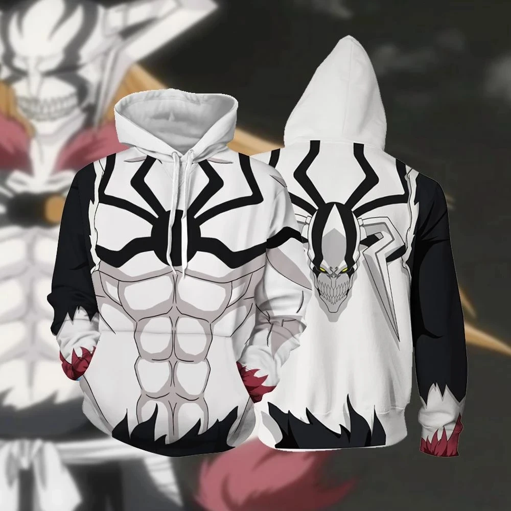 Толстовки на молнии для мужчин и женщин Аниме Bleach толстовка с капюшоном Ichigo Kurosaki костюмы для косплея Rukia Harajuku уличная - Цвет: ichigo 4