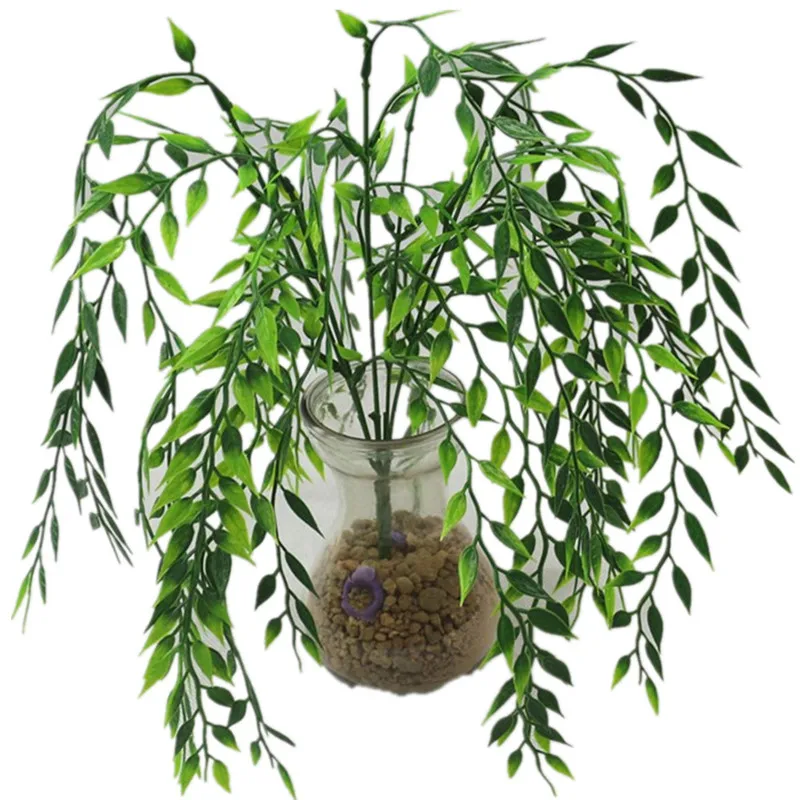 Meldel 7 вилка для водной травы пластиковое искусственное растение зеленая трава папоротника пластиковое растение свадебное украшение для дома украшение стола трава - Цвет: 31