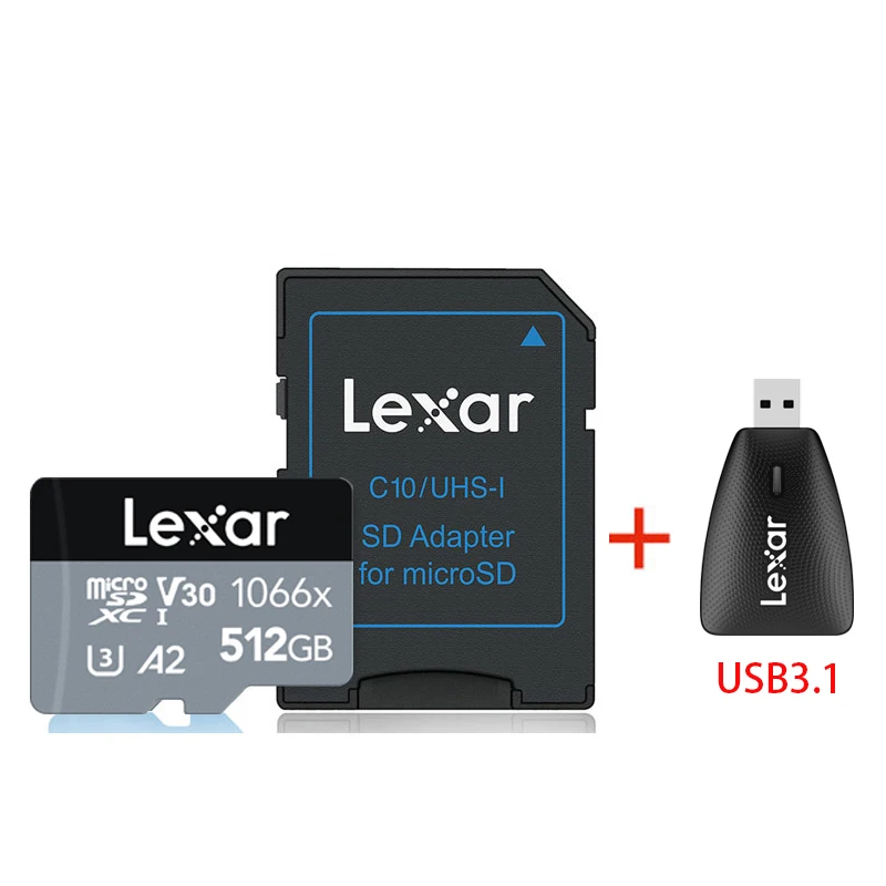 Lexar 1066X высокое Скорость A2 слот для карт памяти Micro SD спортивные Камера Gopro HD 4K