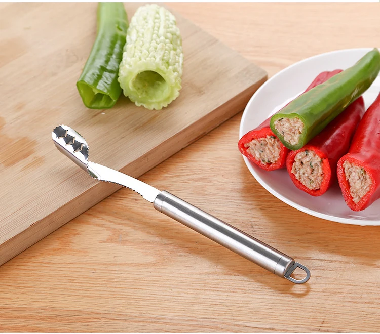 Yesbay 4Pcs/Set Stainless Steel Fruit Vegetable Corer Remover Kitchen Tools  Gadget, 