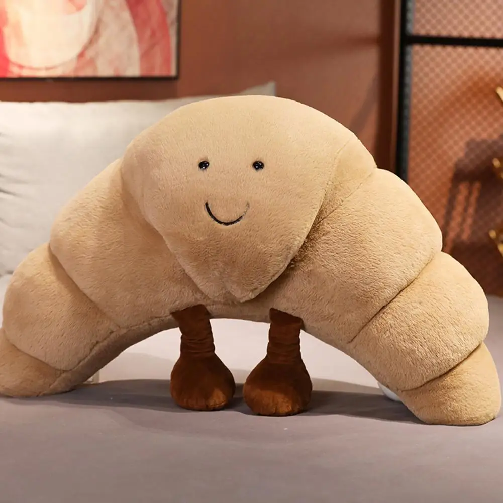 Plush Doll Universal Decorative Portable Croissant Toast Bread Plush