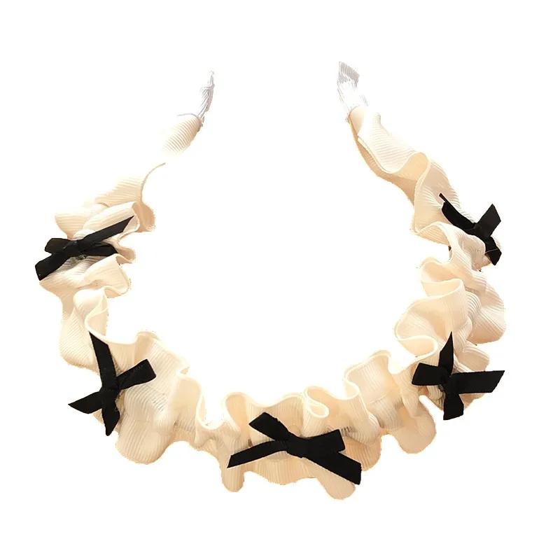 Sweet Bow Headband Lolita Daily Hair Accessories Kawaii Lolita Headband Cute Loli Maid Anime Cosplay anime hair accessories costume headband
