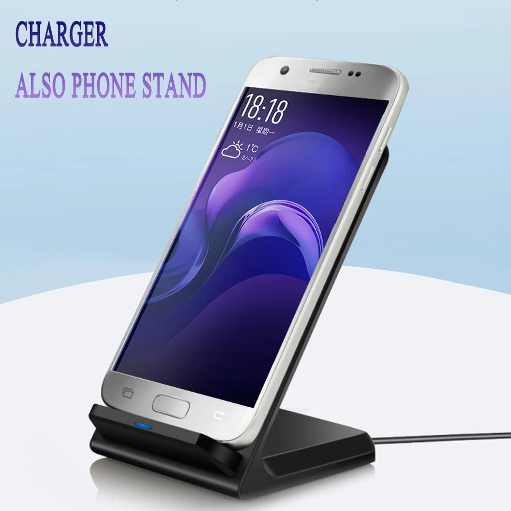 

Qi Wireless Charger Stand Quick Charge 2.0 Charging Charger As Mobile Phone Stand Support For Samsung Galaxy S9/8/7 IPhone X/8