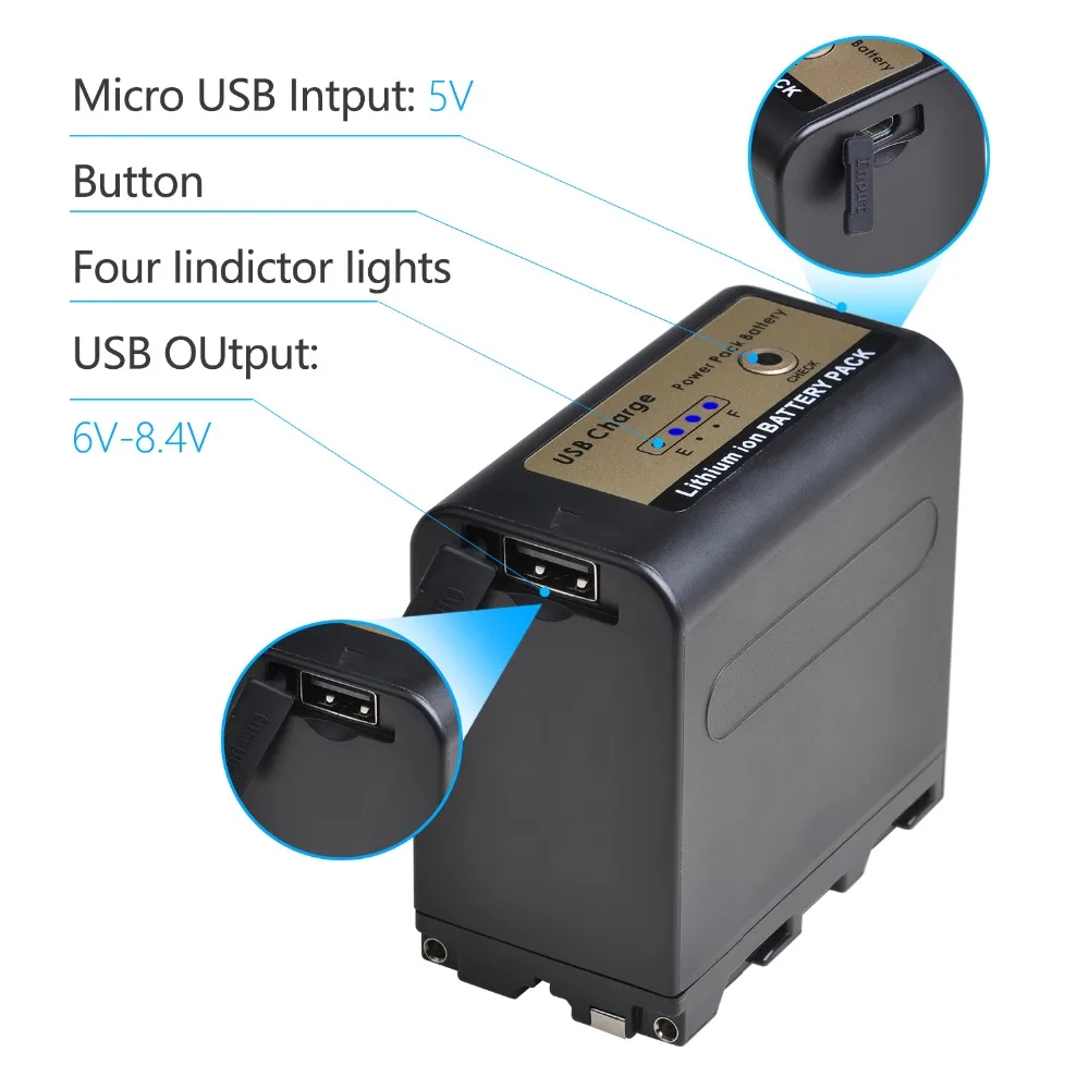 7800mAh Novo NP F960pro NP F970pro NPF960