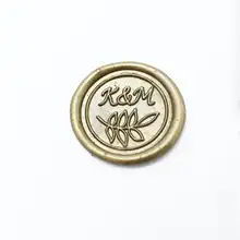 Индивидуальные инициалы с листом воск печать/Пользовательские Свадебные печати/свадебные приглашения печать/на заказ Свадебная печать