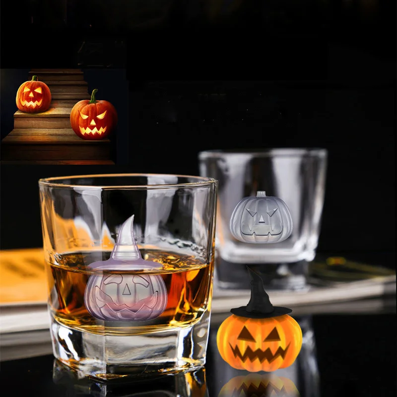 Halloween Silicone Ice Cube Mould Pirate Pumpkin Head Ice Mould 3D Ice Cube Mould Chocolate Mould