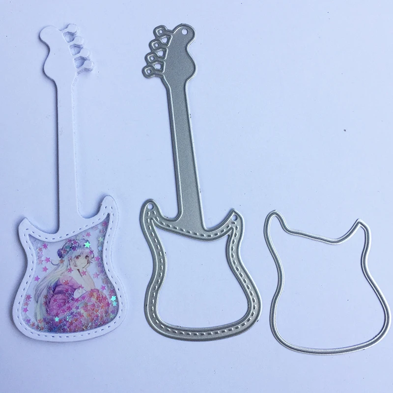 

Dies Scrapbooking Guitar Shaker Cards Metal Cutting Dies New 2019 Stamps Craft Christmas Die Cut Stitch Embossing Card Making