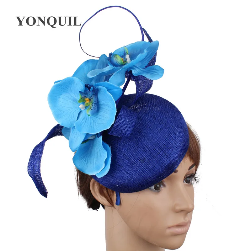 4-Слои льна в винтажном стиле sinamay шляпка-Вуалетка потрясающий головной убор Для женщин элегантное свадебное украшение из цветов для девушек аксессуары для волос