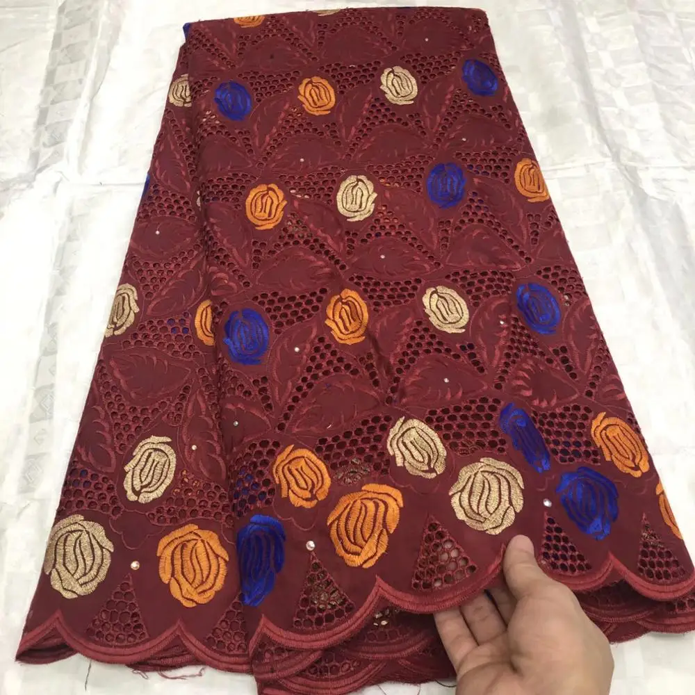 5 ярдов швейцарская кружевная ткань последние с крупным бисером вышивка африканские хлопчатобумажные ткани швейцарская вуаль кружева популярный Дубай Стиль