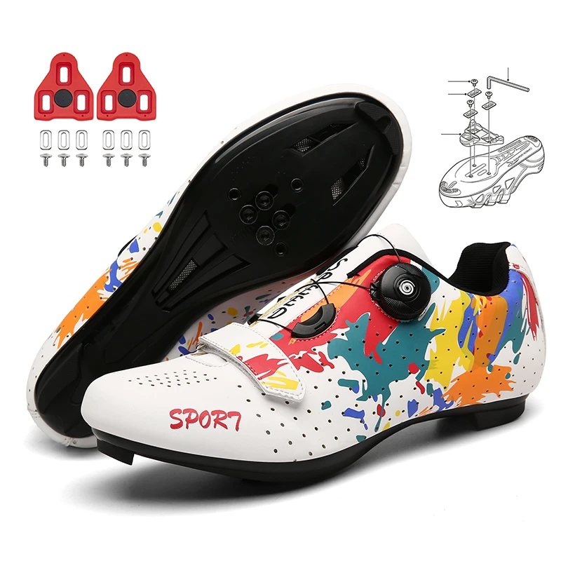 Spd Cycling Sneakers Pedal Road Bike Shoes Mtb Cycling Flat Footwear