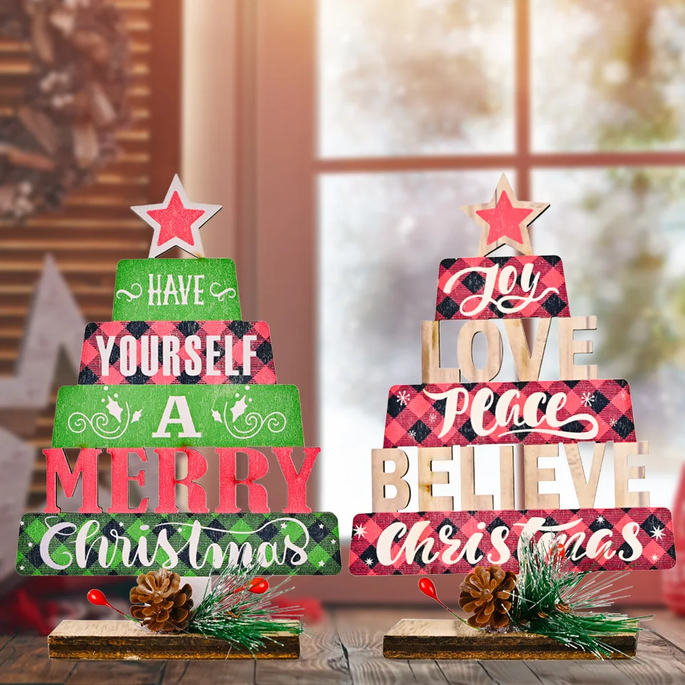 Win A Christmas Tree 2022 New Year 2022 Natural Xmas Wood Craft Christmas Tree Ornament Wooden  Pendant Decoration Noel Decora Adornos De Navidad 2021 Gift|Trees| -  Aliexpress