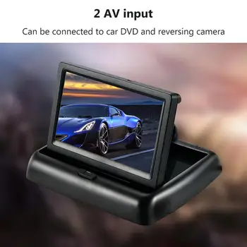 

Hot Car 4.3 Inch Folding Display + Wireless + Long License Plate Rear View Camera Visual Set Night Vision System