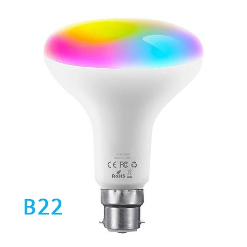 B22 10 Вт умный WiFi светодиодный светильник RGB диммер Интеллектуальный светильник E27/E26/B22 Автоматизация работы с Умной жизнью Tuya для Alexa Google Home - Цвет: B22
