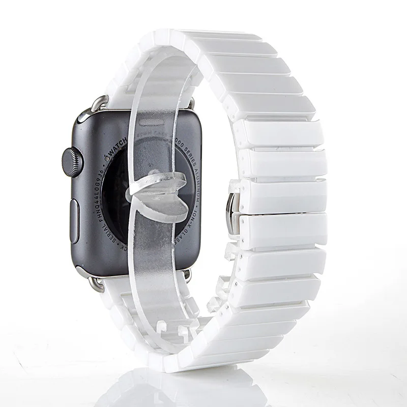 Керамический ремешок для часов Apple Watch 6 5 4 3 2 полоса 44 мм 42 Смарт часы браслет