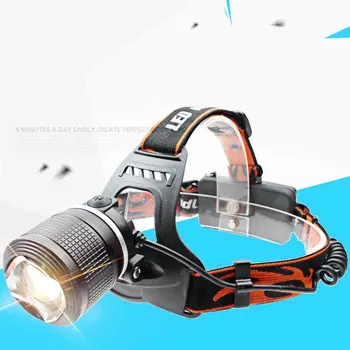

LED Headlamp Portable Zoomable Headlight Head Torch flashlight Head lamp by 18650 battery for Fishing Hunting Outdoor Lighting