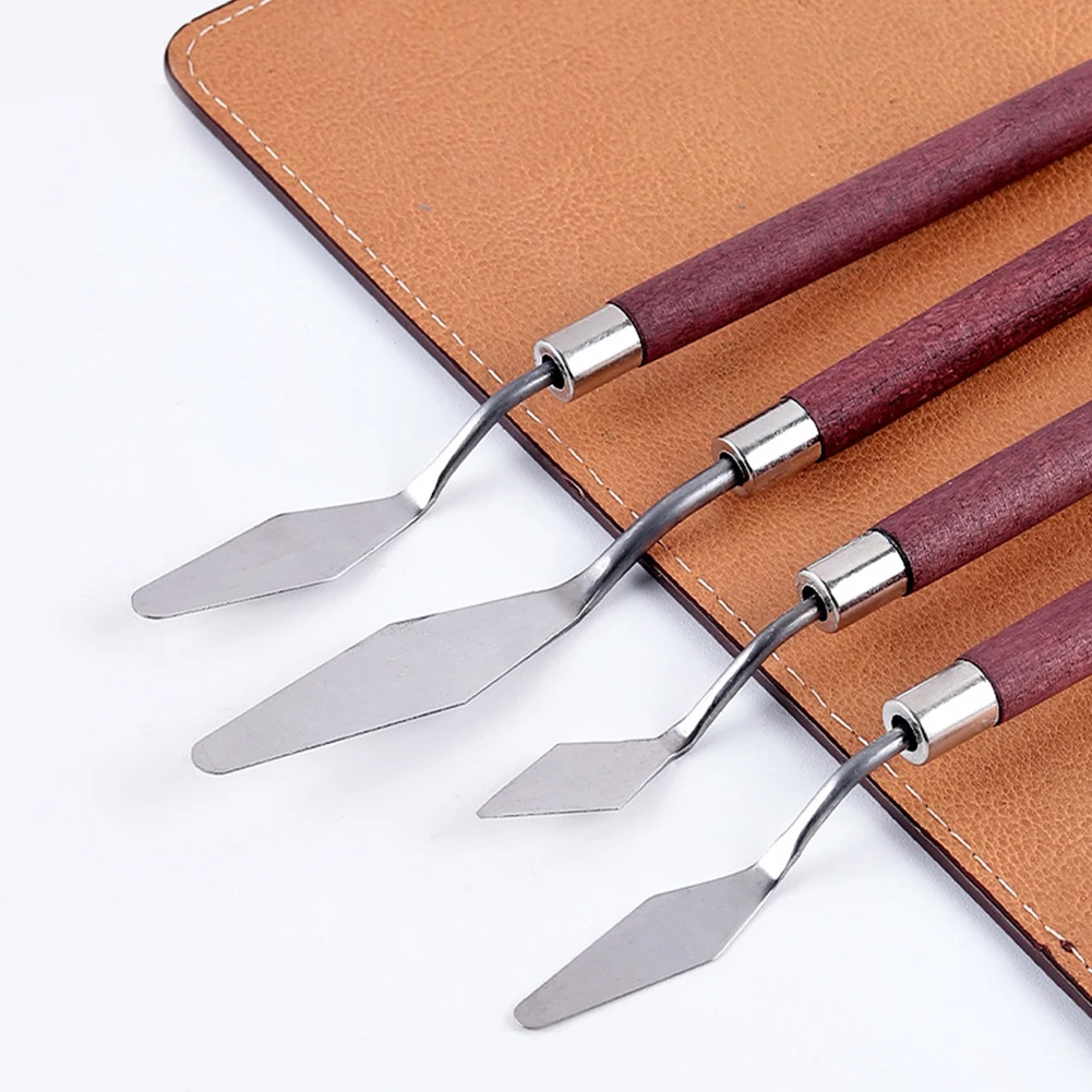 7Pcs/Set Stainless Steel Oil Painting Knives Artist Crafts Oil Painting Scraper Different Size Palette Spatula Art Tool Kit