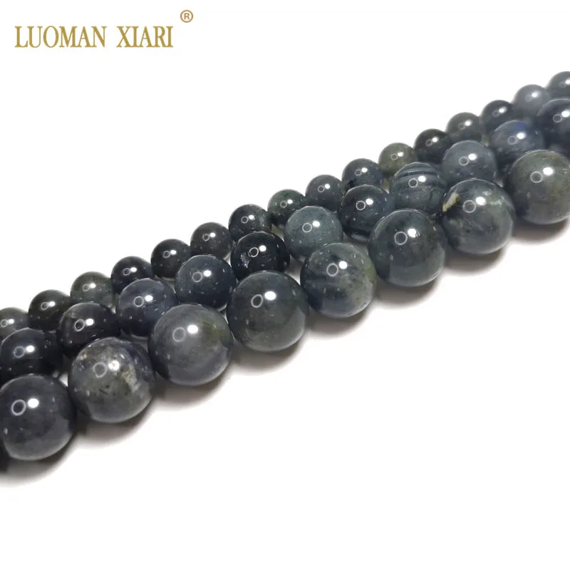 

Fine AAA Natural Black Labradorite with Blue Light Round Natural Stone Beads For jewelry Making DIY Bracelet Necklace 6/8/10mm