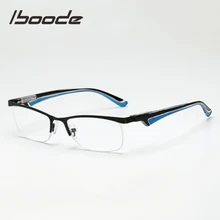 Iboode, бизнес очки для чтения из нержавеющей стали, мужские Модные очки с полуоправой для дальнозоркости+ 1,0 1,5 2,0 2,5 3,0 3,5