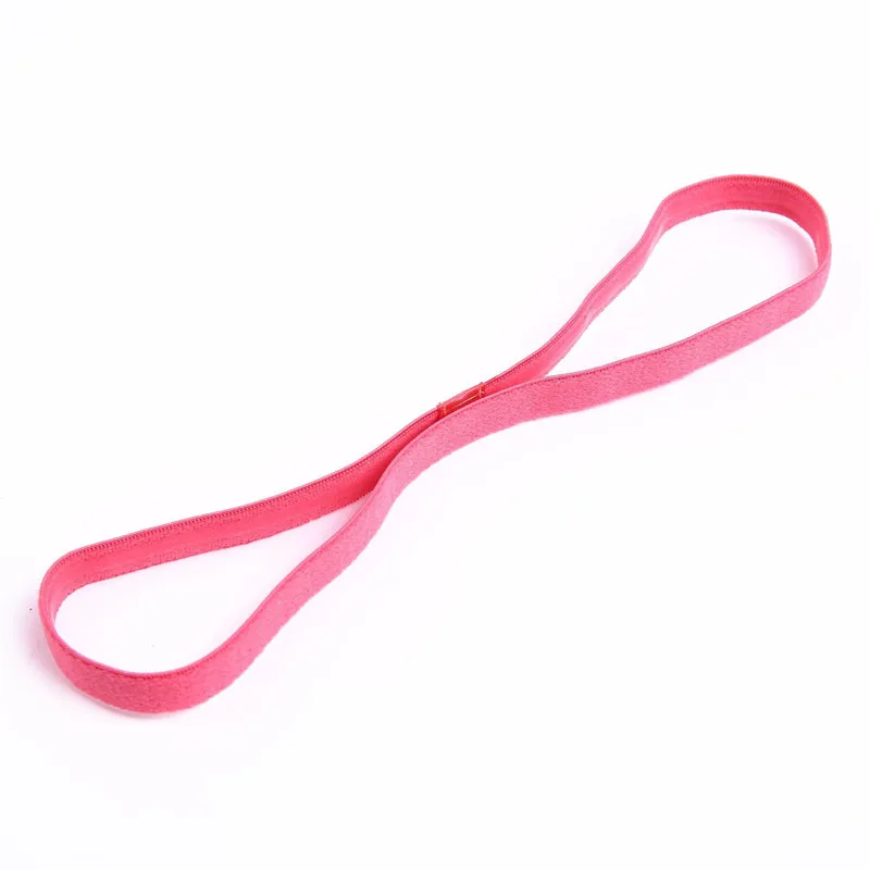 Women Candy Color Yoga Hair Bands Sports Headband with Button Girls Elastic Rubber Sweatband Football Running Yoga Accessories