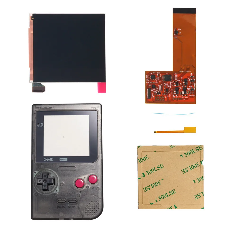 FUNNYPLAYING para GBP/GBL IPS LCD RETRO PIXEL KIT de alta luz de fondo brillo 36 color retro combinaciones para GAMEBOY de bolsillo