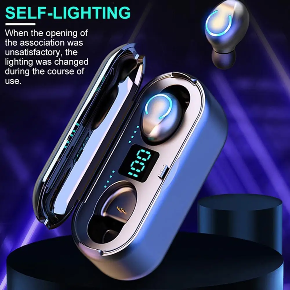 Lutiore Wireless Headphone TWS Bluetooth 5 0 Earbuds with Charging Box In Ear Stereo Sport Waterproof Earphone With Microphone
