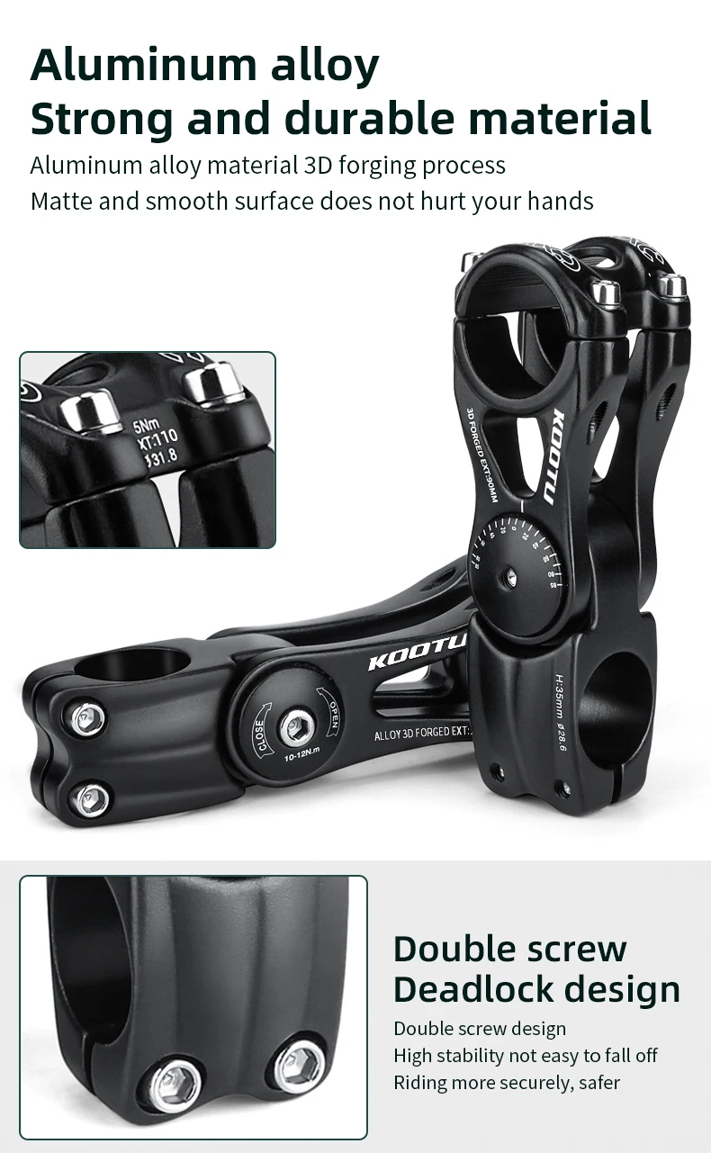 Aluminum alloy bicycle stem riser which is strong and durable when riding