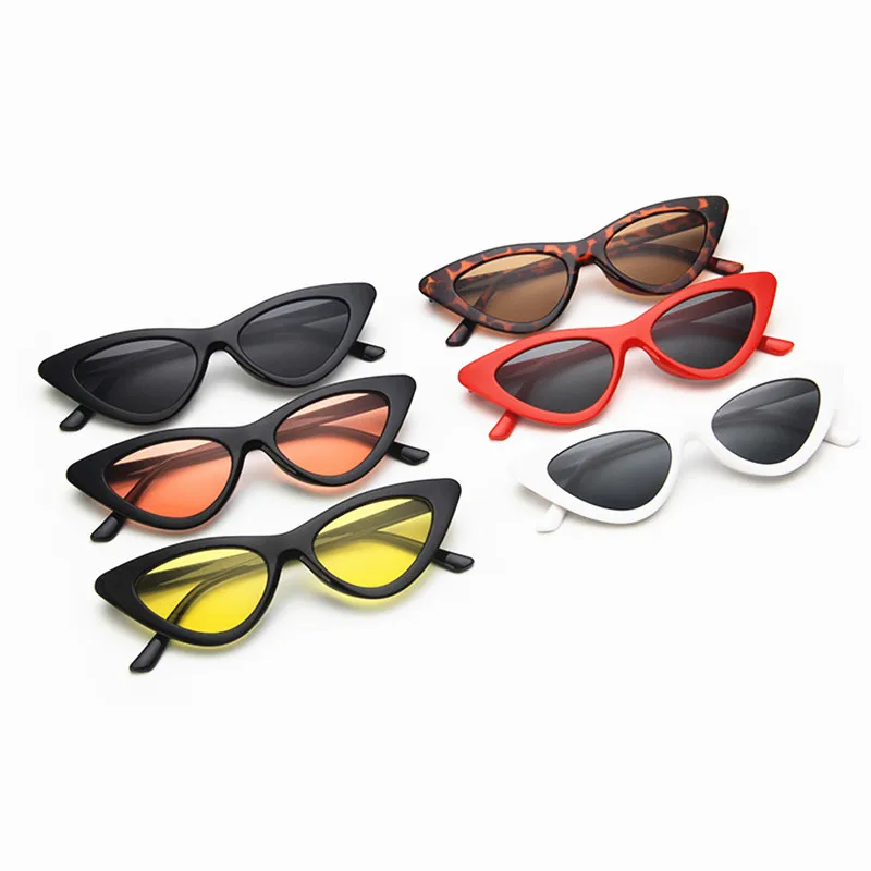 Модные солнцезащитные очки кошачий глаз женские 2019 Новые Треугольные маленькие