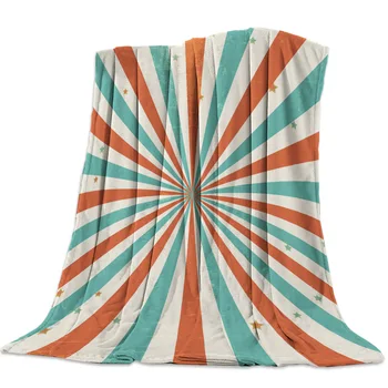 

Flannel Blanket for Bed Radiation Texture Stars Throw Blanket Portable Soft Blanket Warm Sofa Bed Sheets