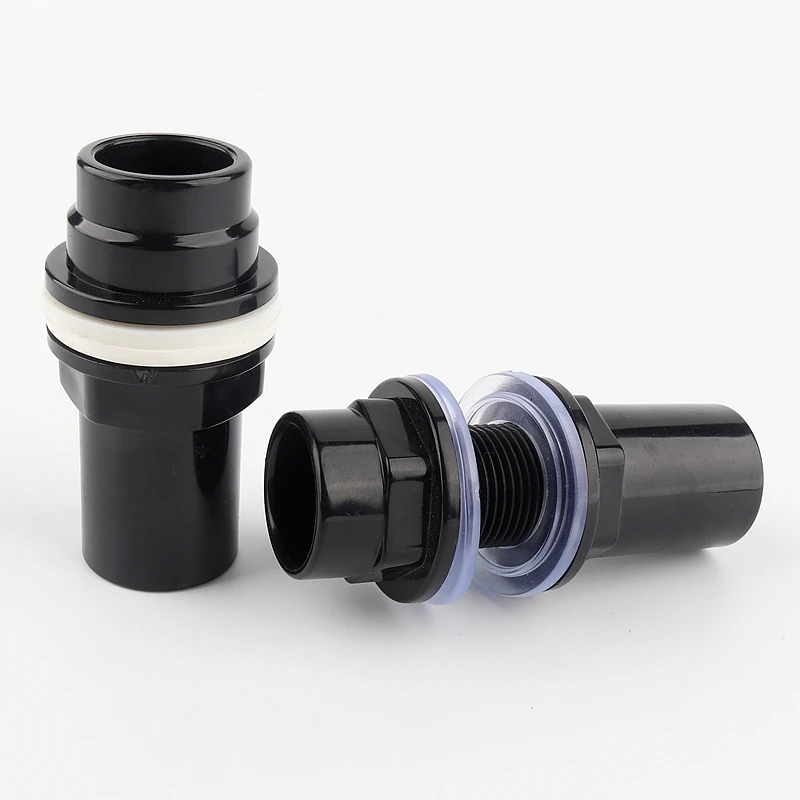 2 10pcs Black 1/2"1 1/2" PVC Pipe Fittings Aquarium Fish Tank