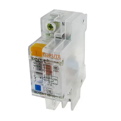 

Transparent 1P+N RCCB Residual Current Circuit Breaker DZ47LE