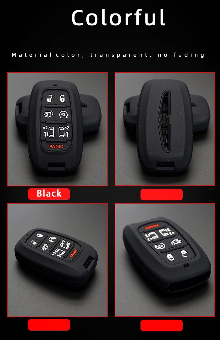 Xinyuexin силиконовый для ключа автомобиля чехол подходит для Chrysler Pacifica 7 кнопок дистанционного ключа резиновые чехлы для автомобильных ключей