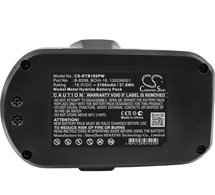 cameron sino 2100mah battery for RYOBI CDL1802P4 CID-1802P CS1800 CTH1802 CTH1802K FL1800 HBD750R HD1800M HP1802M MS181