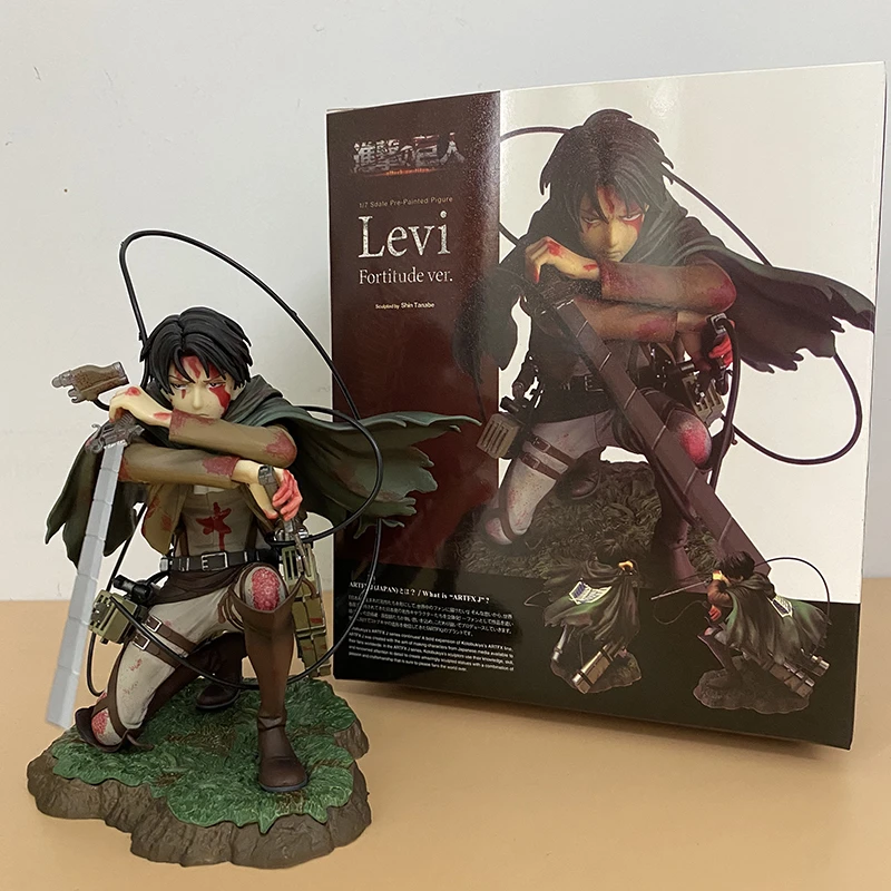 Attack On Titan Levi Action Figure Artfx J Renewal Package Anime Collectible Model Toys Doll Action Figures Aliexpress