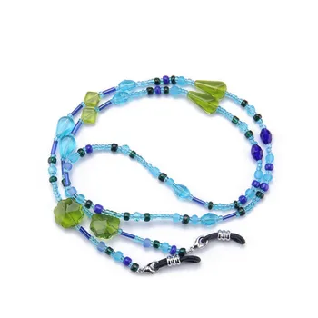 

1pc Ladies Fashion Blue Beads Sunglasses Rope Beaded Glasses Lanyard Lanyard Shoulder Strap Glasses Rope