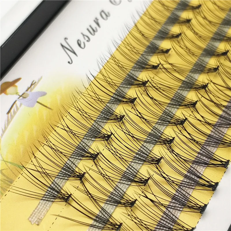 60 PCS false eyelashes 0 1 thickness C curl handmade natural eyelashes eyelash extension 8 15mm 1