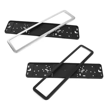 

Hot Set of Stainless Steel European / German / Russian 8K Car License Plate Frame Number plate Holder