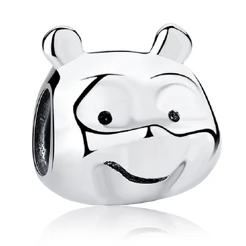 

925 Sterling Silver Pendant Beads Cute Bear Winnie The Pooh Charm Fit Original Pan Charms Bracelet Bangle For Jewelry Making